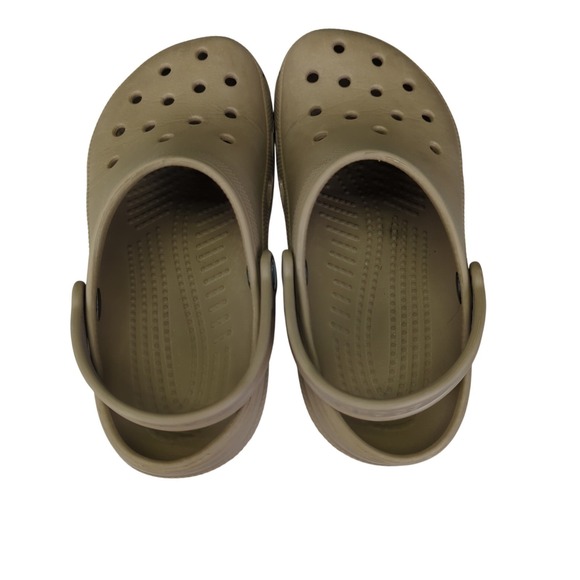 Crocs Classic Clog‎ Women's Size 5 Beige Sand Casual Comfort Slip On Shoes Army - Picture 6 of 8